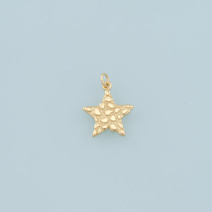 18K Gold Filled Star Pendant,Star Charm Bracelet Necklace for DIY Jewelry Making Supply