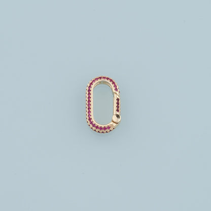 18K Gold Filled Oval Carabiner Clasp,Carabiner Lock Connector,Spring Push Gate for DIY Jewelry Clasp Finding Necklace Bracele