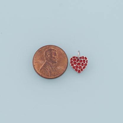 Gold Heart Charms,18K Gold Filled Heart Pendant,Enamel Heart Charm Bracelet Necklace for DIY Jewelry Making Supply