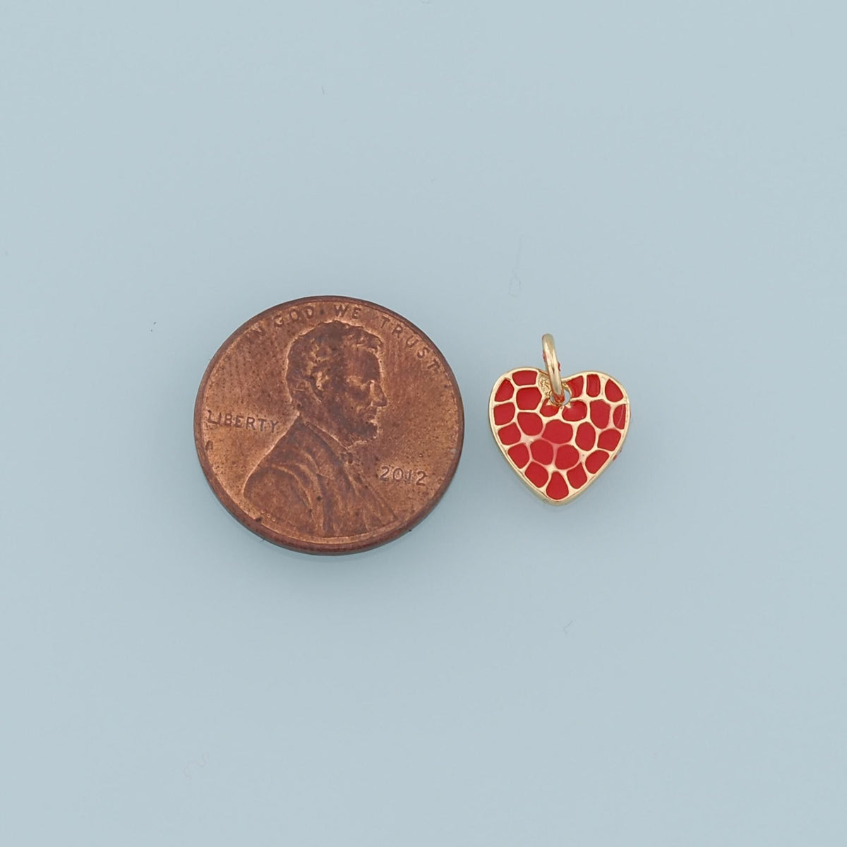 Gold Heart Charms,18K Gold Filled Heart Pendant,Enamel Heart Charm Bracelet Necklace for DIY Jewelry Making Supply