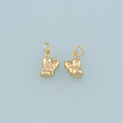 Gold Lotus Root Charms,18K Gold Filled Lotus Root Pendant,Vegetable Charm Bracelet Necklace for DIY Jewelry Making Supply