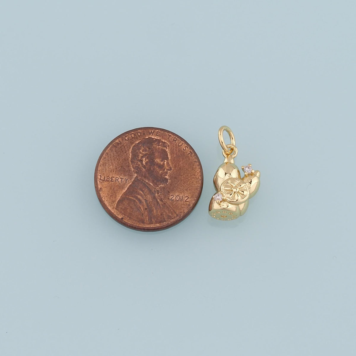 Gold Lotus Root Charms,18K Gold Filled Lotus Root Pendant,Vegetable Charm Bracelet Necklace for DIY Jewelry Making Supply