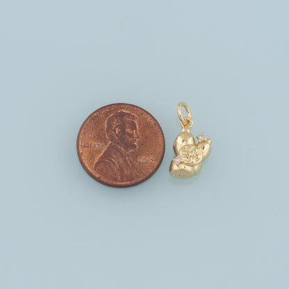 Gold Lotus Root Charms,18K Gold Filled Lotus Root Pendant,Vegetable Charm Bracelet Necklace for DIY Jewelry Making Supply
