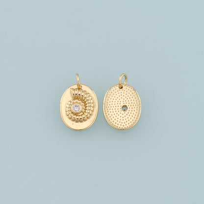 Gold Shell Charms,18K Gold Filled Conch Shell Pendant,Conch Shell Charm Bracelet Necklace for DIY Jewelry Making Supply