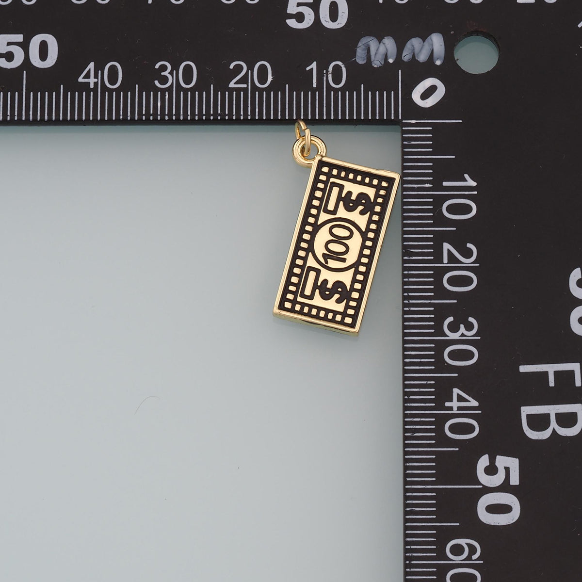 Gold Dollar Charms,18K Gold Filled Money Pendant,Dollar Charm Bracelet Necklace for DIY Jewelry Making Supply