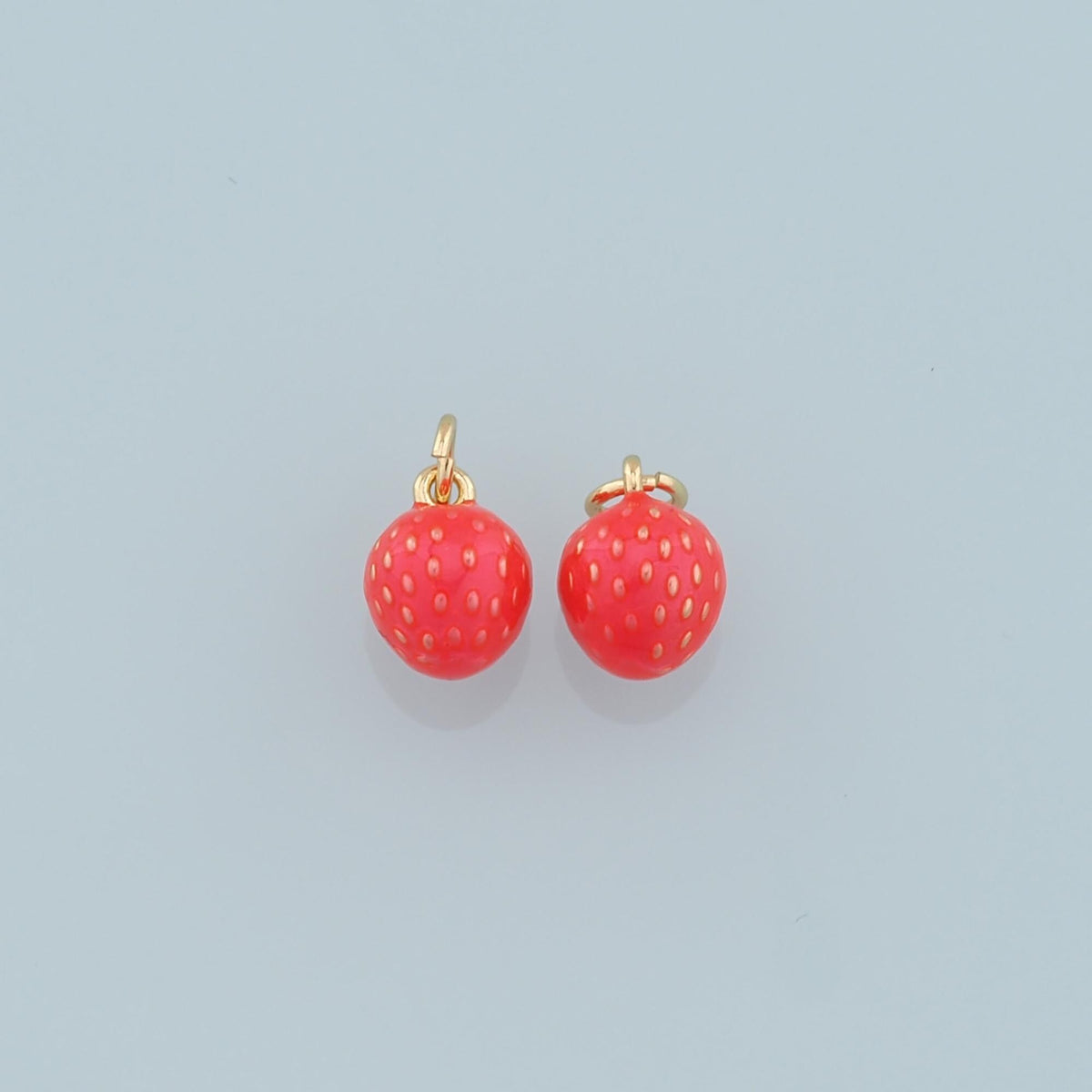 18K Gold Filled Strawberry Charm Pendant for Jewelry Making