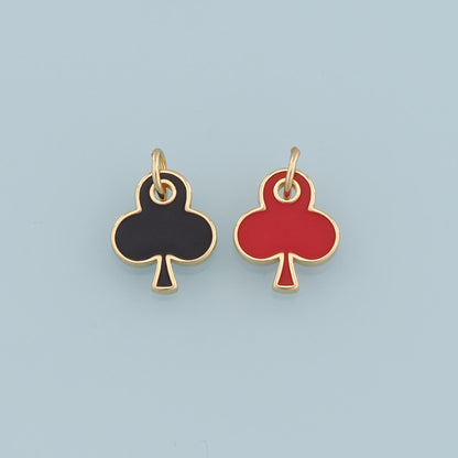 18K Gold Filled Hand Enamel Charm Pendant for Jewelry Making