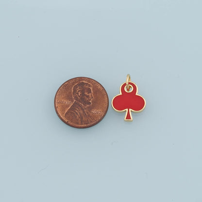 18K Gold Filled Hand Enamel Charm Pendant for Jewelry Making