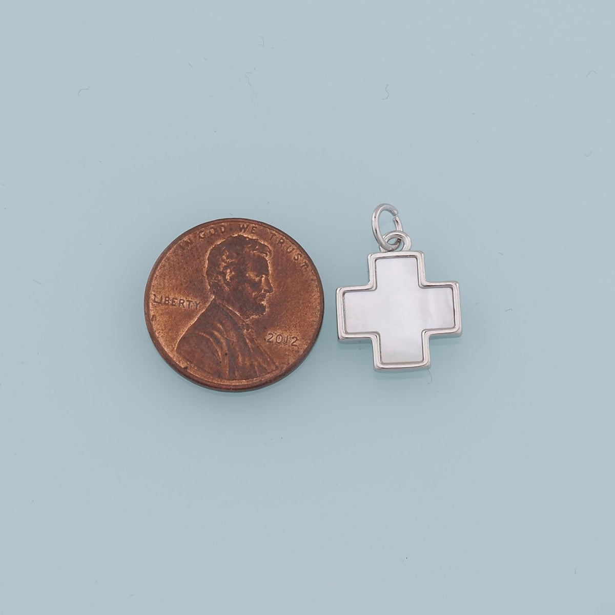 Gold Cross Charms,18K Gold Filled Cross Pendant,Shell Cross Charm Bracelet Necklace for DIY Jewelry Making Supply