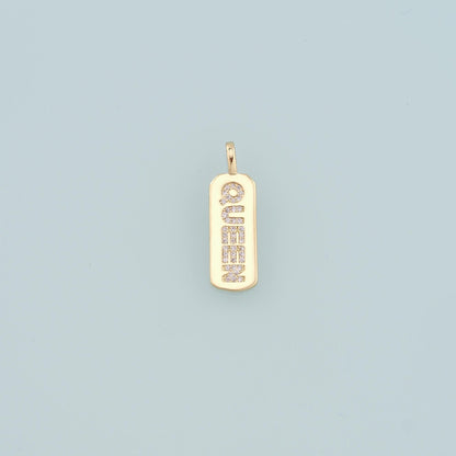 18K Gold Filled Hand CZ Charm Pendant for Jewelry Making