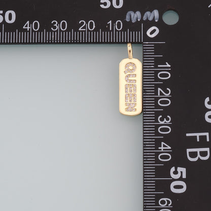 18K Gold Filled Hand CZ Charm Pendant for Jewelry Making