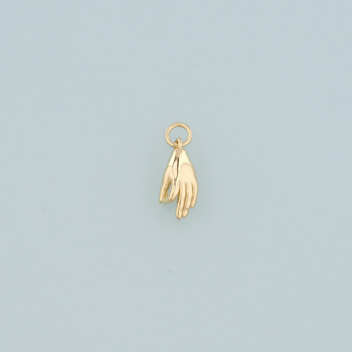18K Gold Filled Hand Charm Pendant for Jewelry Making