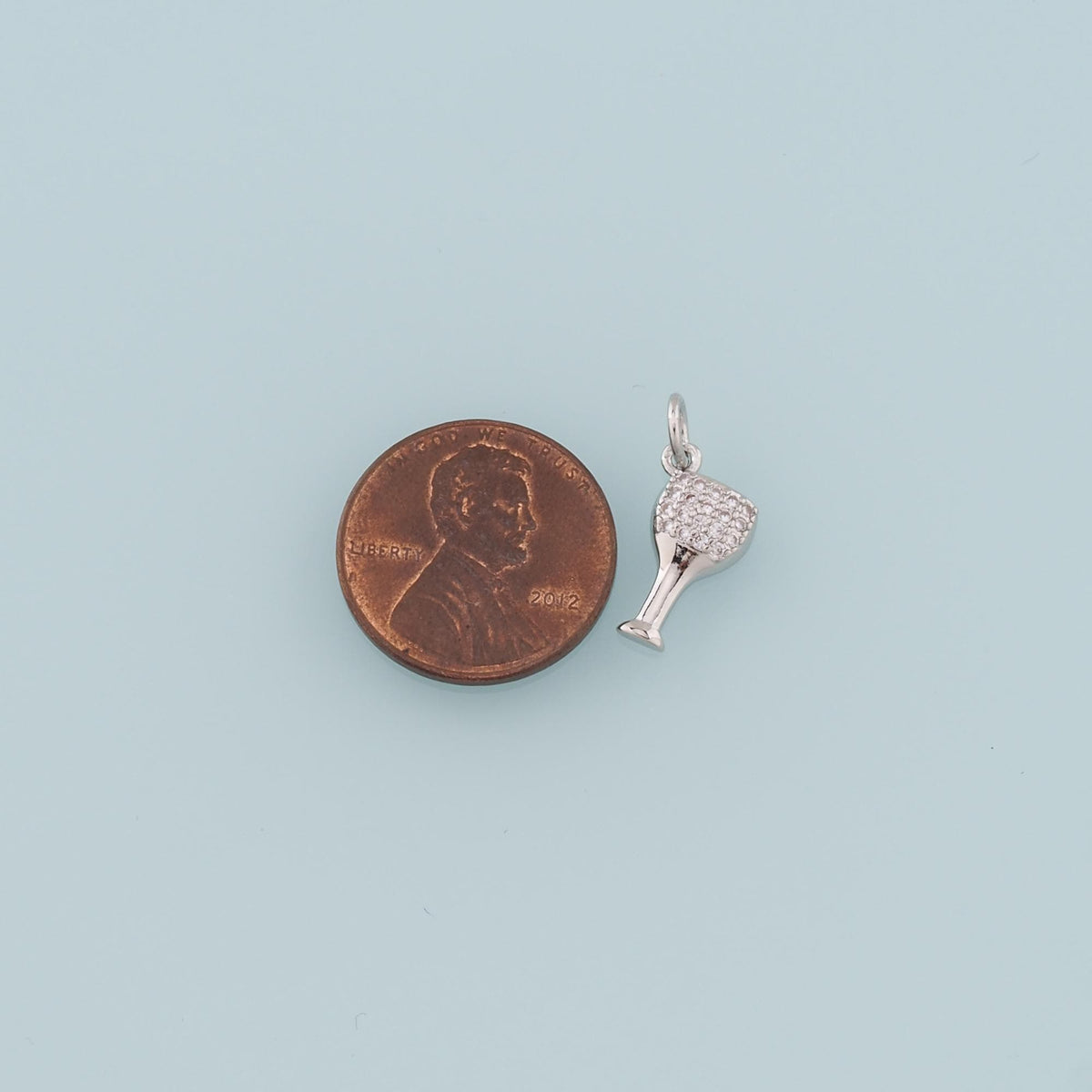 18K Gold Filled Cubic Zirconia Charm Pendant for Jewelry Making