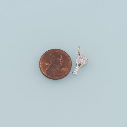 18K Gold Filled Cubic Zirconia Charm Pendant for Jewelry Making