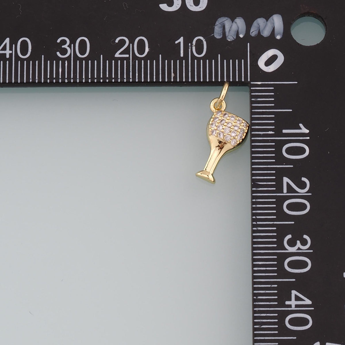 18K Gold Filled Cubic Zirconia Charm Pendant for Jewelry Making