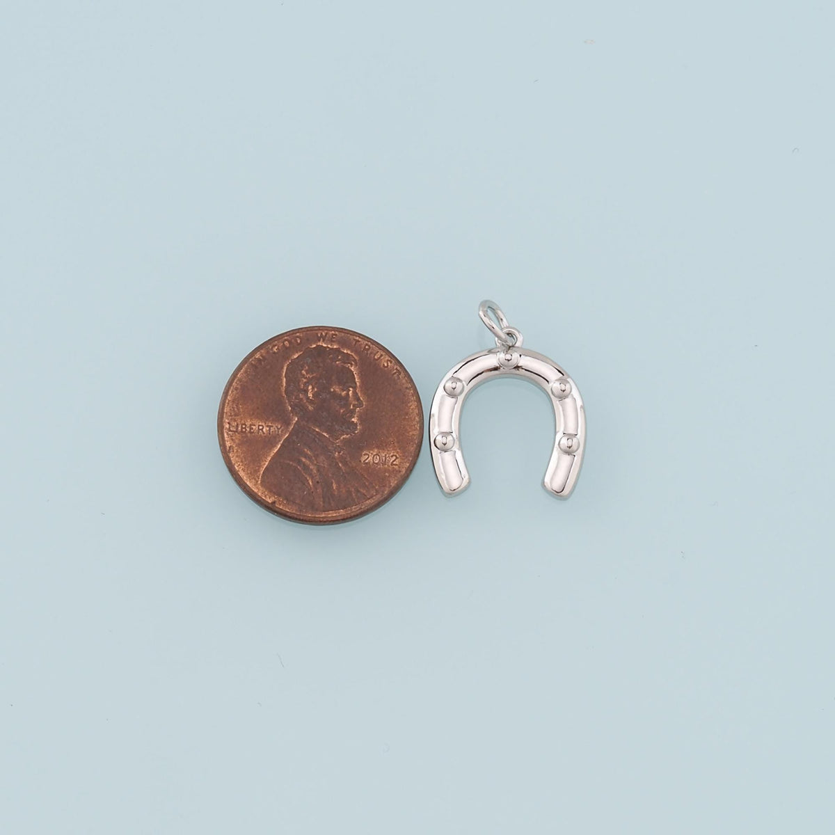 18K Gold Filled Horseshoe Pendant,Dainty Horseshoe Charm Bracelet Necklace for DIY Jewelry Making Supply