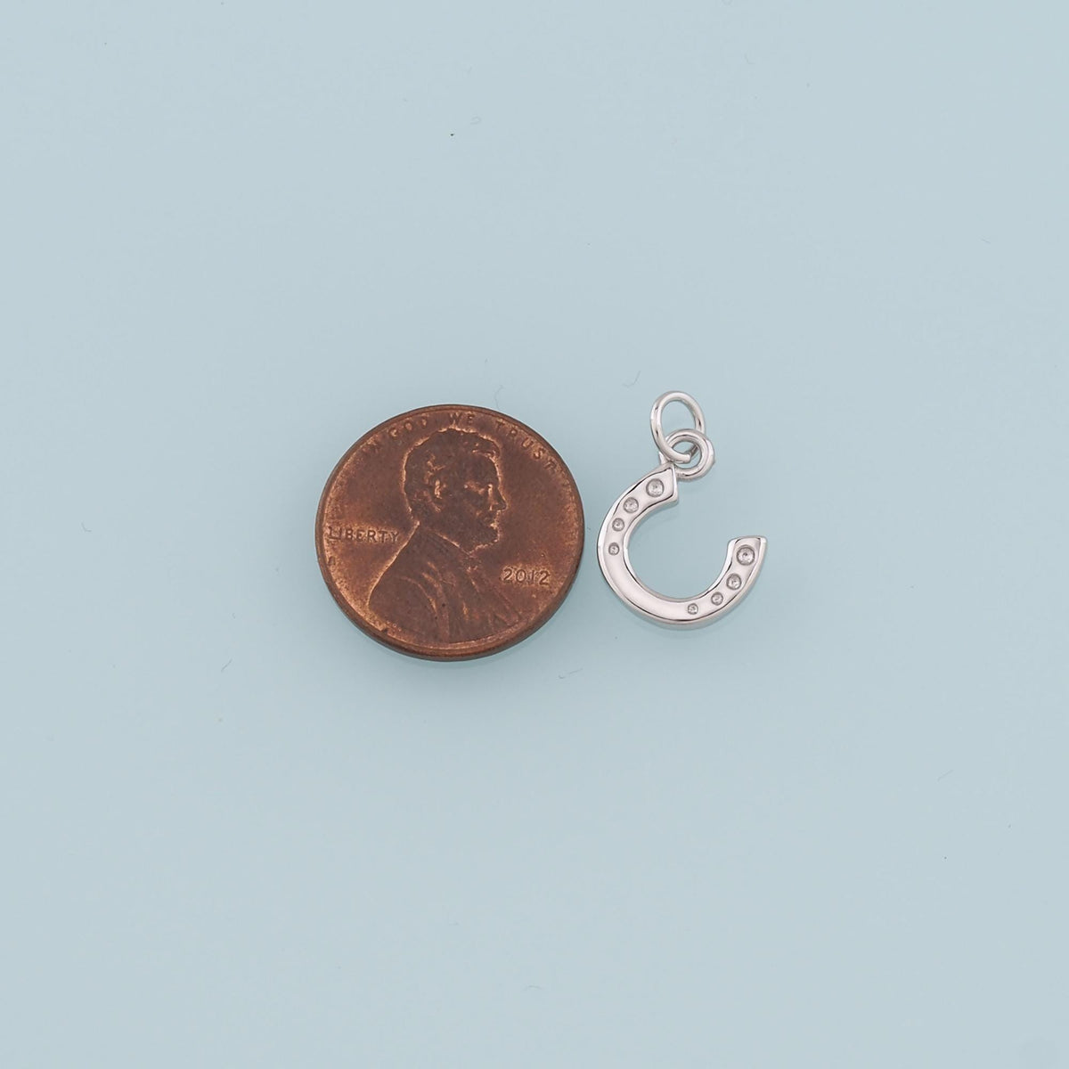 18K Gold Filled Horseshoe Pendant,Dainty Horseshoe Charm Bracelet Necklace for DIY Jewelry Making Supply