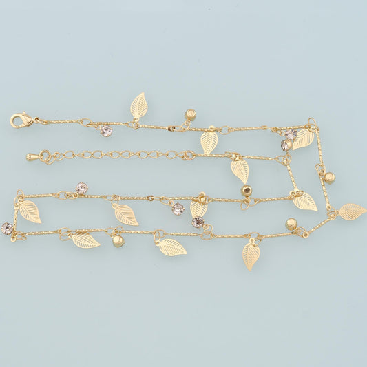 Gold Leaf Chain,18K Gold Filled Leaf for Necklace Bracelet DIY Jewelry Making Supply