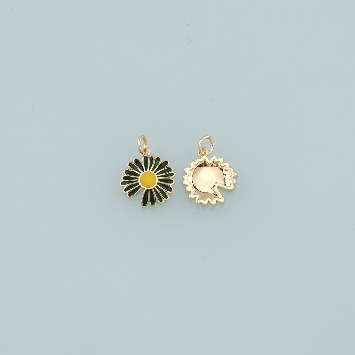 Gold daisy Charms,18K Gold Filled daisy Pendant,daisy Charm Bracelet Necklace for DIY Jewelry Making Supply