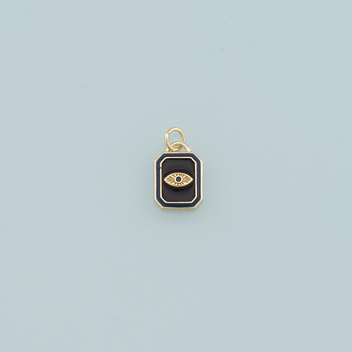 Gold Evil Eye Charms,18K Gold Filled Evil Eye Pendant,Enamel Evil Eye Charm Bracelet Necklace for DIY Jewelry Making Supply