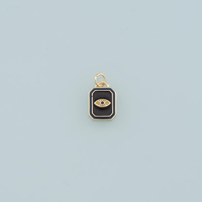 Gold Evil Eye Charms,18K Gold Filled Evil Eye Pendant,Enamel Evil Eye Charm Bracelet Necklace for DIY Jewelry Making Supply