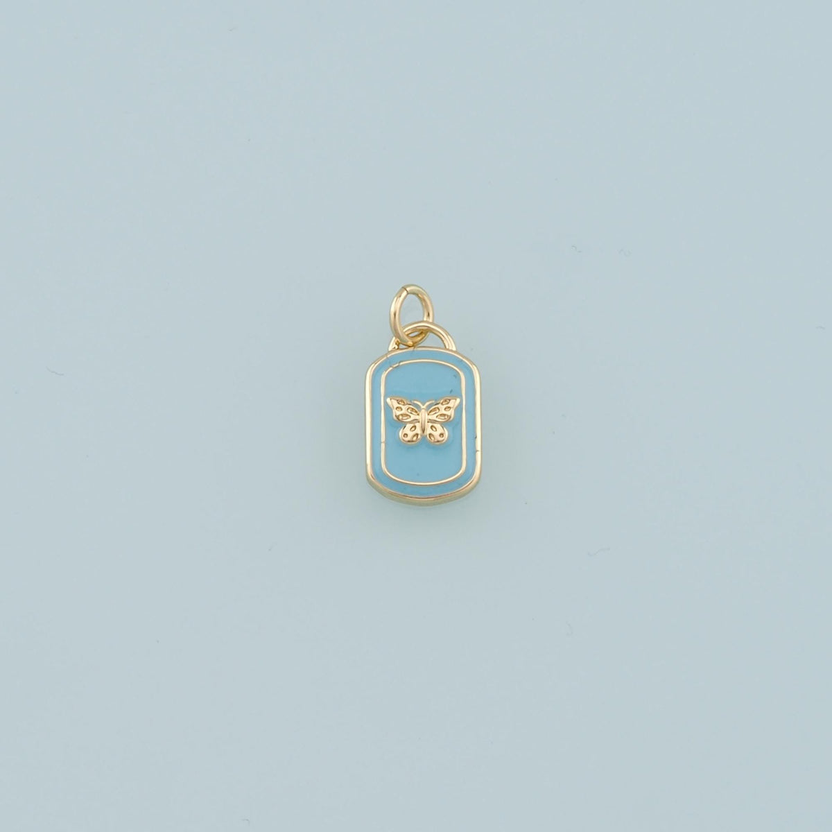 Gold Butterfly Charms,18K Gold Filled Butterfly Pendant,Enamel Butterfly Charm Bracelet Necklace for DIY Jewelry Making Suppl