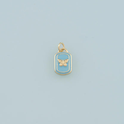 Gold Butterfly Charms,18K Gold Filled Butterfly Pendant,Enamel Butterfly Charm Bracelet Necklace for DIY Jewelry Making Suppl