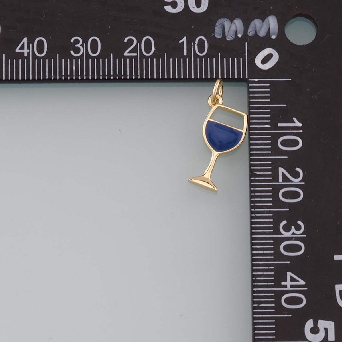 Gold Wine Glass Charms,18K Gold Filled Wine Glass Pendant,Enamel Wine Glass Charm Bracelet Necklace for DIY Jewelry Making Su