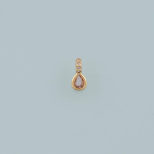 Gold Teardrop Charms,18K Gold Filled Tiny Teardrop Pendant,Crystal Teardrop Charm Bracelet Necklace for DIY Jewelry Making Su