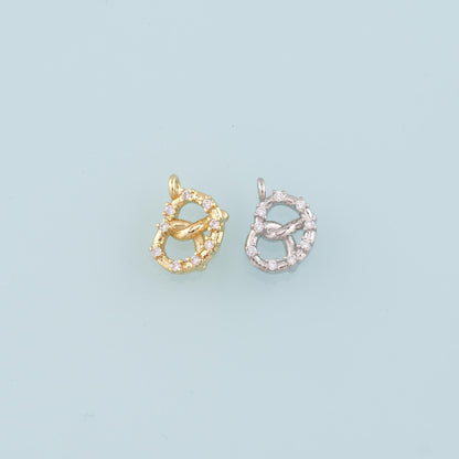 Gold Heart Charms,18K Gold Filled Heart Pendant,CZ Micro Pave Heart Charm Bracelet Necklace for DIY Jewelry Making Supply