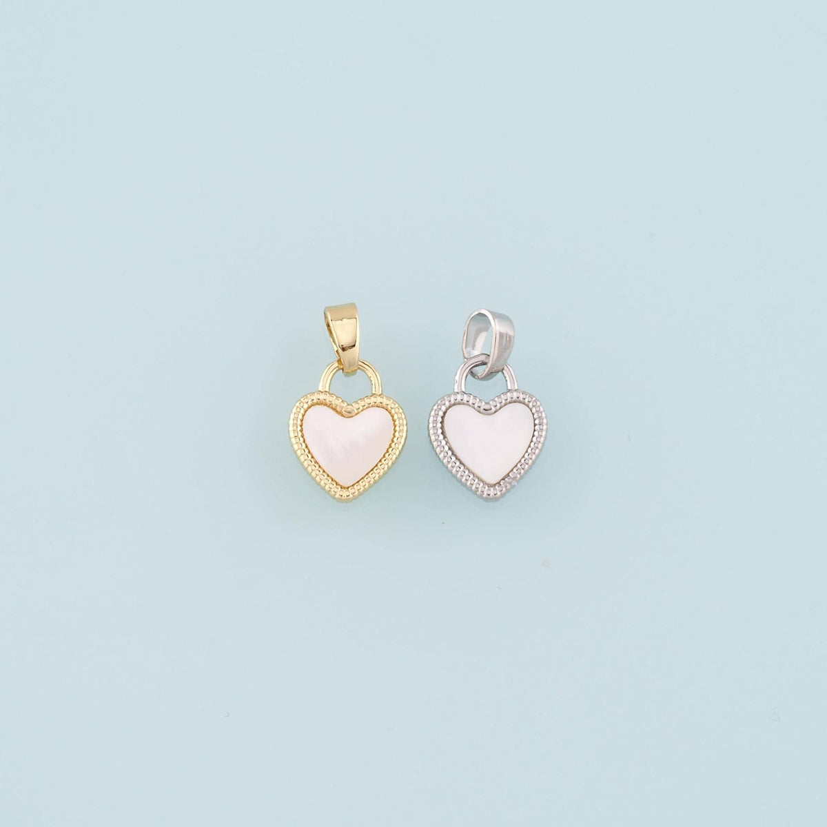 18K Gold Filled Heart Charm Pendant for Jewelry Making
