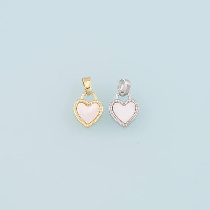 18K Gold Filled Heart Charm Pendant for Jewelry Making