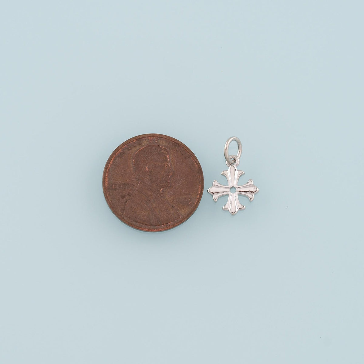 18K Gold Filled Cross Charm Pendant for Jewelry Making