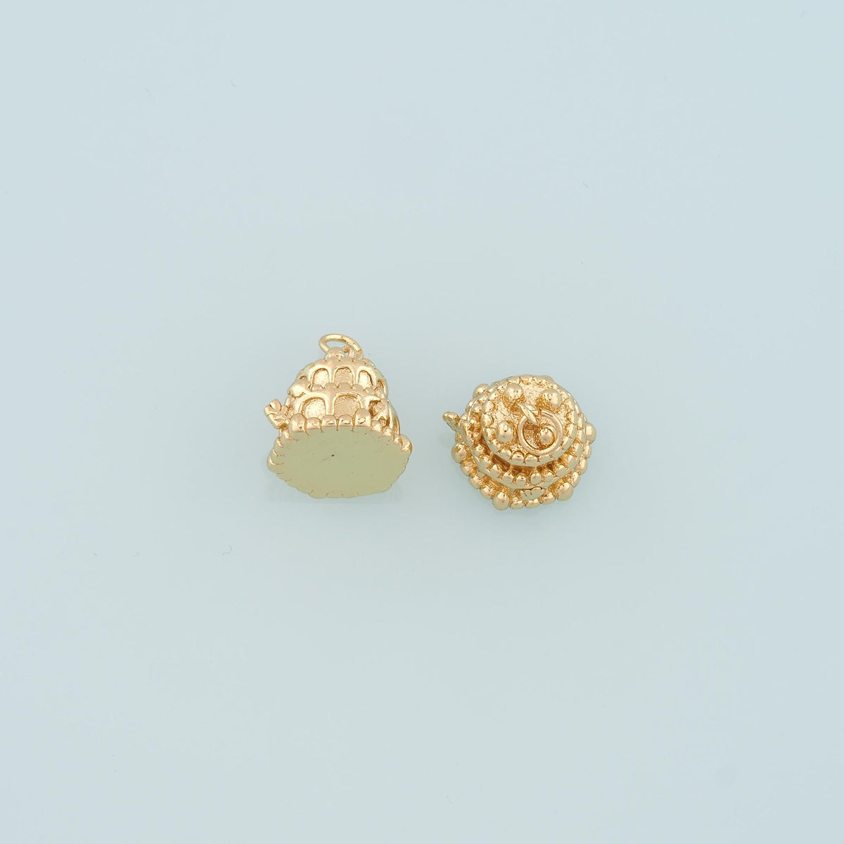 18K Gold Filled Cake Pendant,Dainty Cake Charm Bracelet Necklace for DIY Jewelry Making Supply