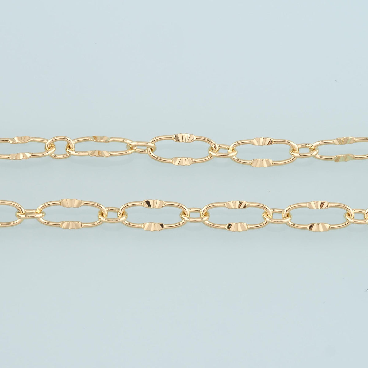 18K Gold Filled Oval Oval Chain 14.5 mm, 3.28 ft for Jewelry Making