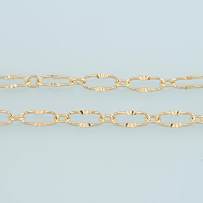 18K Gold Filled Oval Oval Chain 14.5 mm, 3.28 ft for Jewelry Making