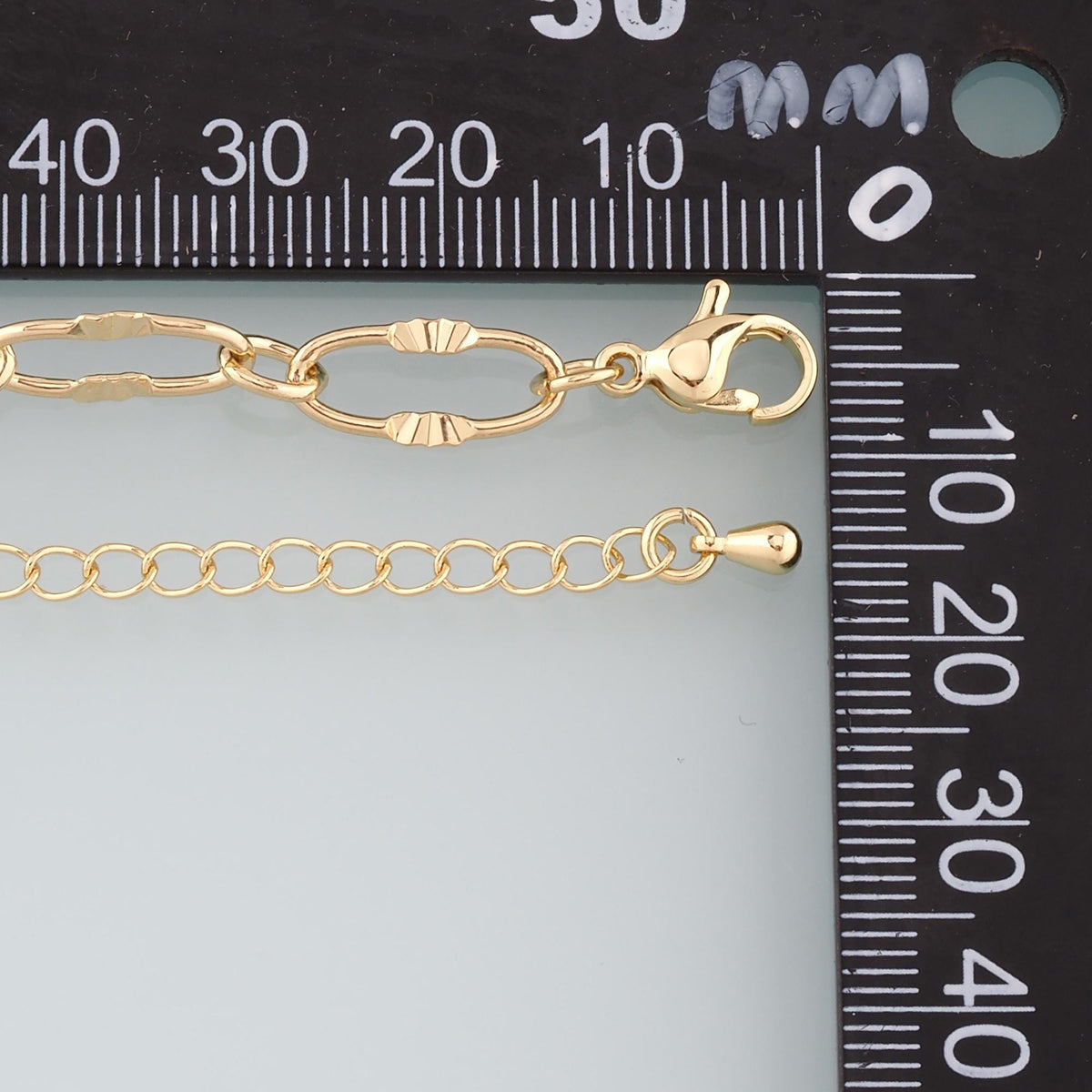 18K Gold Filled Oval Paperclip Chain 2 in for Jewelry Making