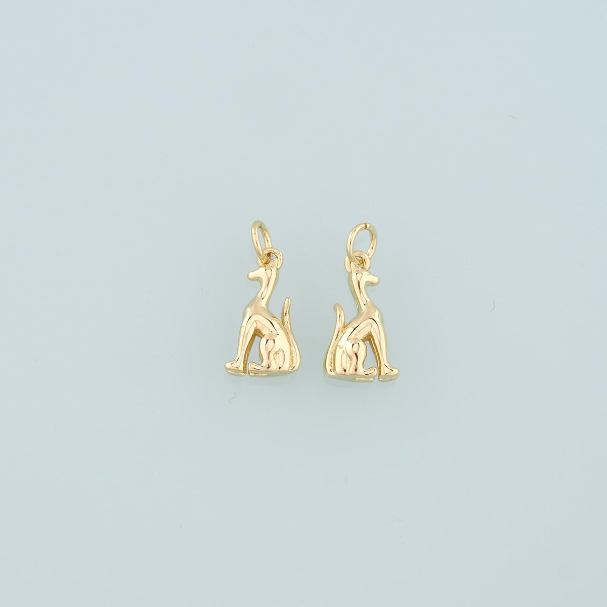 Gold Dog Charms,18K Gold Filled Dog Pendant,Cute Dog Charm Bracelet Necklace for DIY Jewelry Making Supply