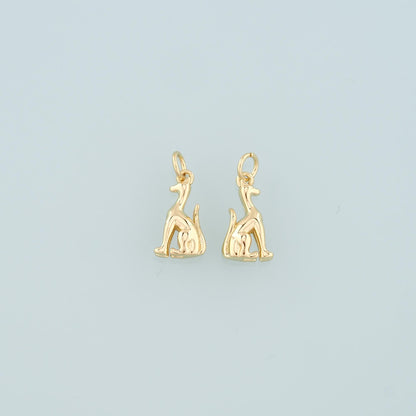 Gold Dog Charms,18K Gold Filled Dog Pendant,Cute Dog Charm Bracelet Necklace for DIY Jewelry Making Supply