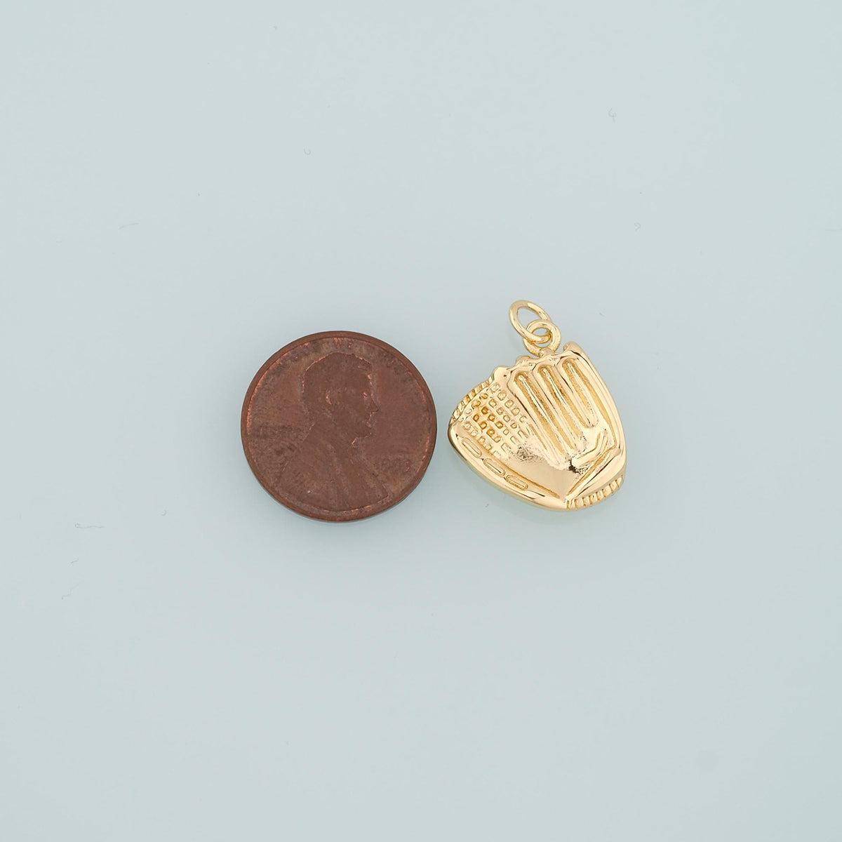 18K Gold Filled Baseball Glove Pendant,Baseball Charm Bracelet Necklace for DIY Jewelry Making Supply