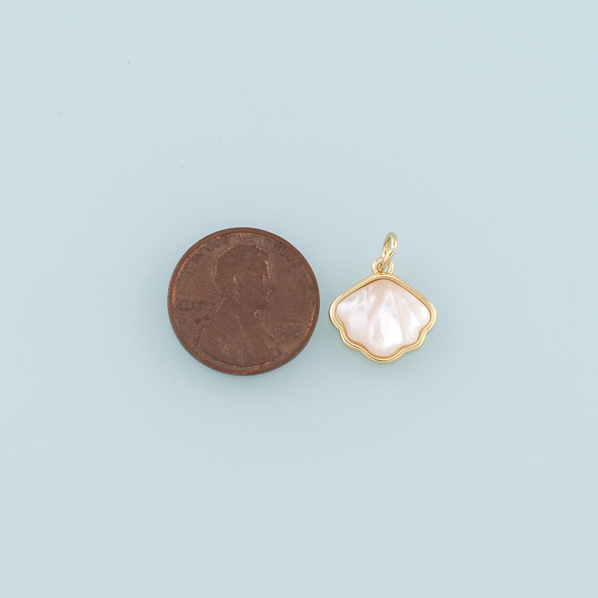 Gold Shell Charms,18K Gold Filled Conch Pendant,Dainty Conch Shell Charm Bracelet Necklace for DIY Jewelry Making Supply