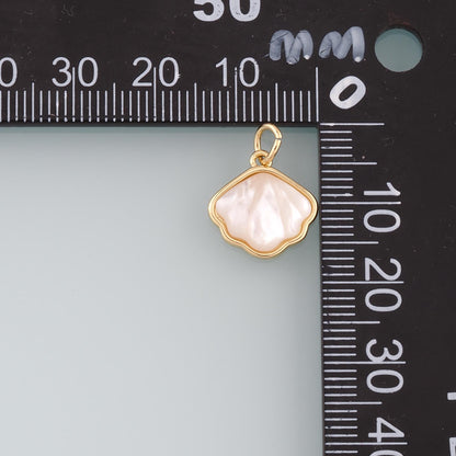 Gold Shell Charms,18K Gold Filled Conch Pendant,Dainty Conch Shell Charm Bracelet Necklace for DIY Jewelry Making Supply