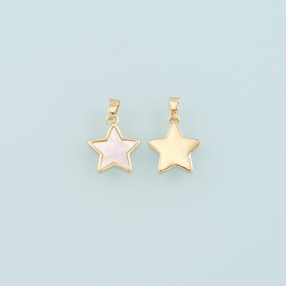 18K Gold Filled Star Charm Pendant for Jewelry Making