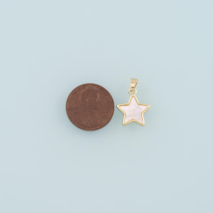 18K Gold Filled Star Charm Pendant for Jewelry Making