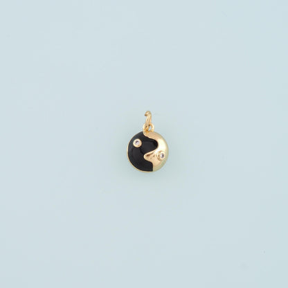 18K Gold Filled Hand Enamel Charm Pendant for Jewelry Making