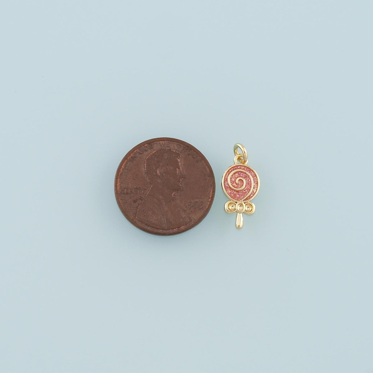 18K Gold Filled Enamel Charm Pendant for Jewelry Making