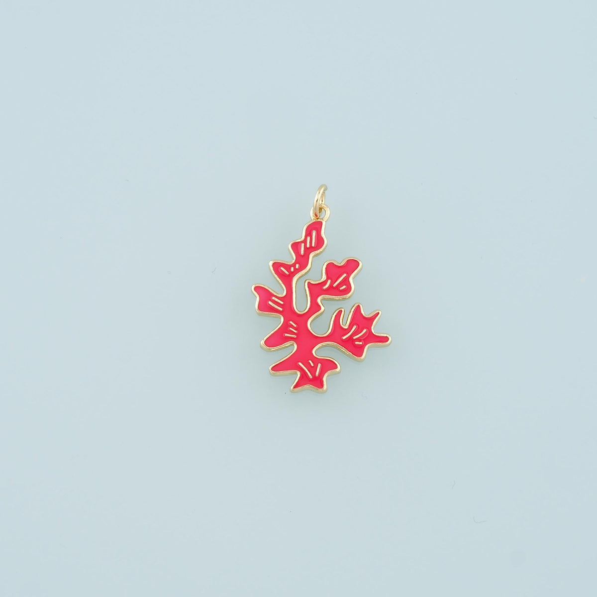 18K Gold Filled Hand Enamel Charm Pendant for Jewelry Making