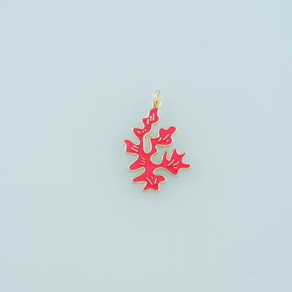 18K Gold Filled Hand Enamel Charm Pendant for Jewelry Making