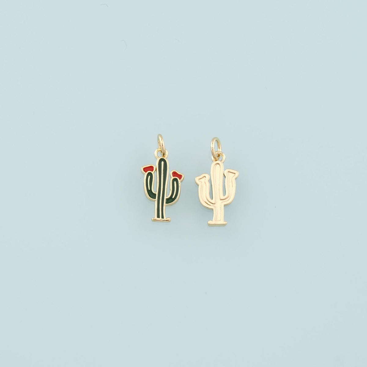 18K Gold Filled Hand Enamel Charm Pendant for Jewelry Making