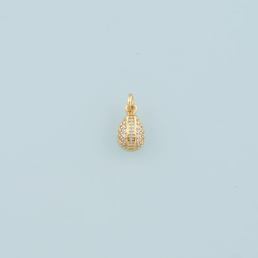 Gold Teardrop Charms,18K Gold Filled Teardrop Pendant,CZ Micro Pave Teardrop Charm Bracelet Necklace for DIY Jewelry Making S